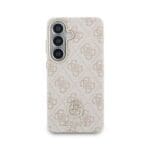Guess PU Leather 4G Strass Logo Gold Frame Magnetic Pink Kryt Samsung Galaxy S26