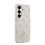 Guess PU Leather 4G Strass Logo Gold Frame Magnetic Pink Kryt Samsung Galaxy S26