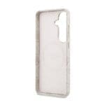 Guess PU Leather 4G Strass Logo Gold Frame Magnetic Pink Kryt Samsung Galaxy S26