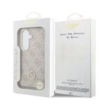 Guess PU Leather 4G Strass Logo Gold Frame Magnetic Pink Kryt Samsung Galaxy S26