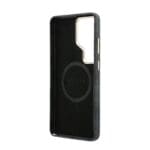 Guess PU Leather 4G Strass Triangle Logo Gold Frame Magnetic Black Kryt Samsung Galaxy S26 Ultra