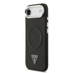 Guess PU Leather Triangle Logo MagSafe Black Kryt iPhone 17 Air