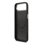 Guess PU Leather Triangle Logo MagSafe Black Kryt iPhone 17 Air