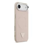 Guess PU Leather Triangle Logo MagSafe Pink Kryt iPhone 17 Air