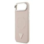 Guess PU Leather Triangle Logo MagSafe Pink Kryt iPhone 17 Air