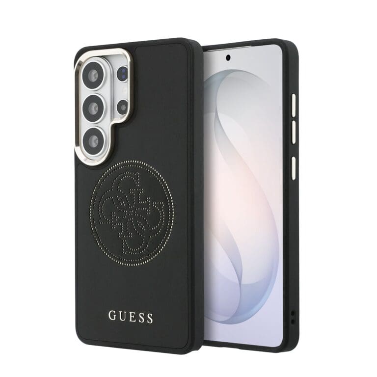 Guess PU Perforated 4G Logo Magnetic Black Kryt Samsung Galaxy S26 Ultra