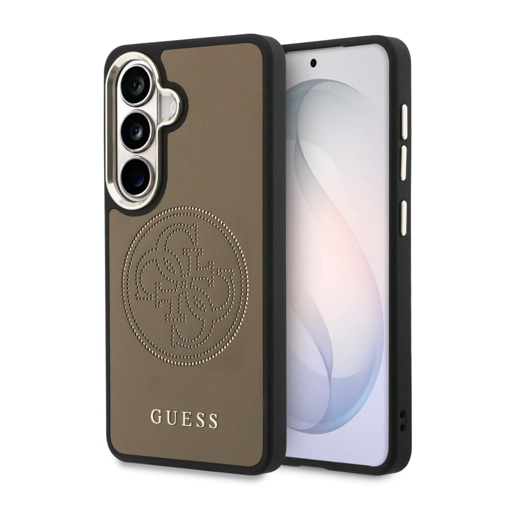 Guess PU Perforated 4G Logo Magnetic Brown Kryt Samsung Galaxy S26