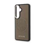 Guess PU Perforated 4G Logo Magnetic Brown Kryt Samsung Galaxy S26