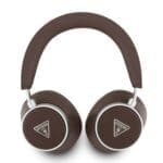 Guess PU Saffiano Triangle Logo ENC Wireless Headphones Brown