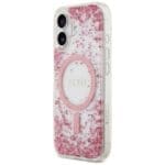 Guess Resin Bottom Glitter MagSafe Pink Kryt iPhone 17
