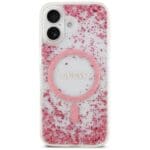 Guess Resin Bottom Glitter MagSafe Pink Kryt iPhone 17