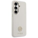 Guess Rhinestone Round Logo MagSafe Beige Kryt Samsung Galaxy S26