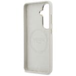 Guess Rhinestone Round Logo MagSafe Beige Kryt Samsung Galaxy S26