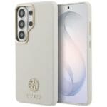 Guess Rhinestone Round Logo MagSafe Beige Kryt Samsung Galaxy S26 Ultra