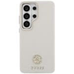 Guess Rhinestone Round Logo MagSafe Beige Kryt Samsung Galaxy S26 Ultra