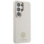 Guess Rhinestone Round Logo MagSafe Beige Kryt Samsung Galaxy S26 Ultra