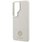 Guess Rhinestone Round Logo MagSafe Beige Kryt Samsung Galaxy S26 Ultra