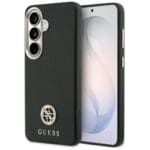 Guess Rhinestone Round Logo MagSafe Black Kryt Samsung Galaxy S26