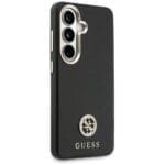 Guess Rhinestone Round Logo MagSafe Black Kryt Samsung Galaxy S26