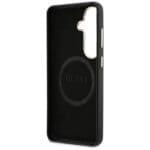 Guess Rhinestone Round Logo MagSafe Black Kryt Samsung Galaxy S26