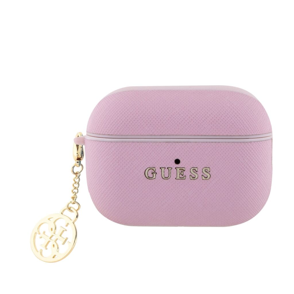 Guess Saffiano 4G Charm Pink Kryt AirPods Pro 2
