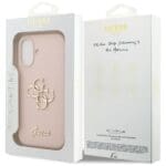 Guess Silicone Big 4G Script Pink Kryt iPhone 17