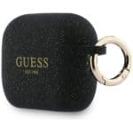 Guess Silicone Glitter Ring Black Kryt AirPods Pro