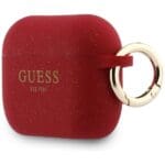 Guess Silicone Glitter Ring fuchsia Kryt AirPods Pro