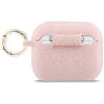 Guess Silicone Glitter Ring Pink Kryt AirPods Pro