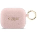 Guess Silicone Glitter Ring Pink Kryt AirPods Pro