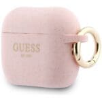 Guess Silicone Glitter Ring Pink Kryt AirPods Pro