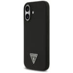 Guess Silicone Triangle Logo MagSafe Black Kryt iPhone 17
