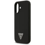 Guess Silicone Triangle Logo MagSafe Black Kryt iPhone 17
