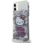 Hello Kitty HKHCN61HDGPHT White Hardcase IML Kitty On Bricks Graffiti Kryt iPhone 11/XR