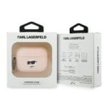 Karl Lagerfeld 3D Logo NFT Choupette Head Silicone Pink Kryt AirPods Pro