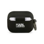 Karl Lagerfeld 3D Logo NFT Karl Head Silicone Black Kryt AirPods Pro