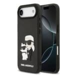 Karl Lagerfeld 3D Rubber Karl and Choupette Black Kryt iPhone 17 Air