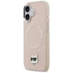 Karl Lagerfeld Choupette Pin MagSafe Pink Kryt iPhone 17