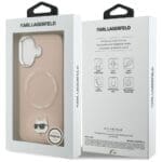 Karl Lagerfeld Choupette Pin MagSafe Pink Kryt iPhone 17