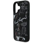 Karl Lagerfeld Grained Pattern & Logo MagSafe Black Kryt iPhone 16