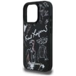 Karl Lagerfeld Grained Pattern & Logo MagSafe Black Kryt iPhone 16 Pro