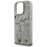 Karl Lagerfeld Grained Pattern & Logo MagSafe Grey Kryt iPhone 16 Pro Max