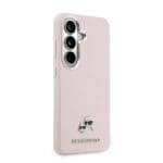 Karl Lagerfeld Grained PU Leather K&CH Heads Magnetic Pink Kryt Samsung Galaxy S26 Plus