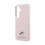Karl Lagerfeld Grained PU Leather K&CH Heads Magnetic Pink Kryt Samsung Galaxy S26 Plus