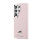 Karl Lagerfeld Grained PU Leather K&CH Heads Magnetic Pink Kryt Samsung Galaxy S26 Ultra