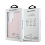 Karl Lagerfeld Grained PU Leather K&CH Heads Magnetic Pink Kryt Samsung Galaxy S26 Ultra