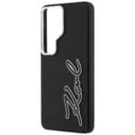 Karl Lagerfeld Grained Signature Metal Resin Logo Black Kryt Samsung Galaxy S26 Ultra