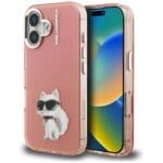 Karl Lagerfeld IML Aquarelle Choupette & Logo Pink Kryt iPhone 16