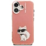 Karl Lagerfeld IML Aquarelle Choupette & Logo Pink Kryt iPhone 16