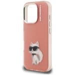Karl Lagerfeld IML Aquarelle Choupette & Logo Pink Kryt iPhone 16 Pro